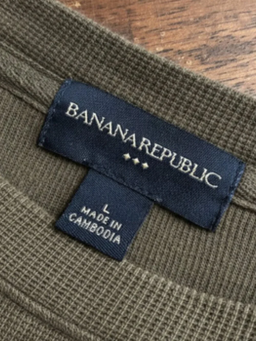 Banana Republic Men's Crewneck Sweater Brown Green Gray Ribbed Cotton Size Large